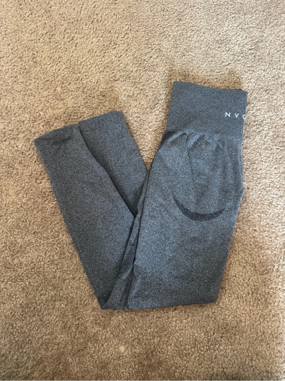 NVGTN Charcoal Gray Contour Leggings - High Waist Stretch Athletic